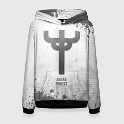 Толстовка-худи женская Judas Priest - white gradient, цвет: 3D-черный