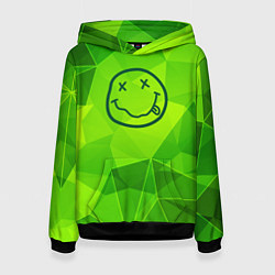 Толстовка-худи женская Nirvana green poly, цвет: 3D-черный