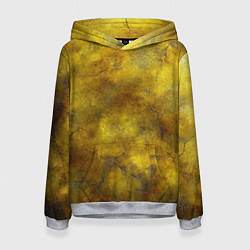 Толстовка-худи женская Золотая ржавая текстура, цвет: 3D-меланж