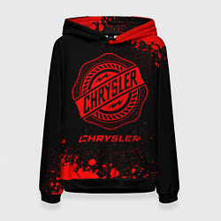 Толстовка-худи женская Chrysler - red gradient, цвет: 3D-черный
