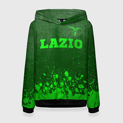 Толстовка-худи женская Lazio - green gradient посередине, цвет: 3D-черный