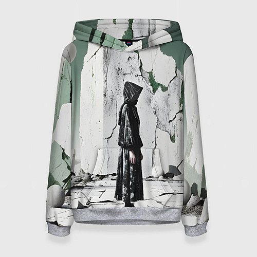 Женская толстовка Человек в капюшоне / 3D-Меланж – фото 1