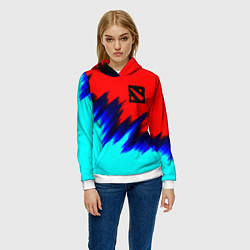 Толстовка-худи женская Dota краски, цвет: 3D-белый — фото 2