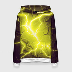 Толстовка-худи женская Color yellow black, цвет: 3D-белый