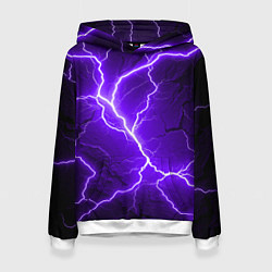 Толстовка-худи женская Color purple black, цвет: 3D-белый