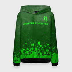Толстовка-худи женская Hunter x Hunter - green gradient посередине, цвет: 3D-черный