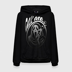 Толстовка-худи женская Позвони мне смерть с телефоном, цвет: 3D-черный