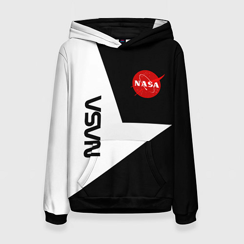 Женская толстовка Nasa текстура геометрия / 3D-Черный – фото 1