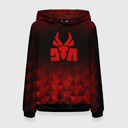 Толстовка-худи женская Die Antwoord red poly, цвет: 3D-черный