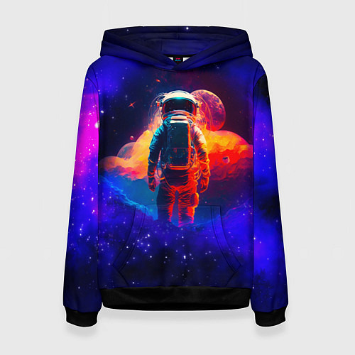 Женская толстовка Огненный путь космонавта / 3D-Черный – фото 1