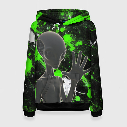 Женская толстовка Инопланетянин и его эктоплазма / 3D-Черный – фото 1