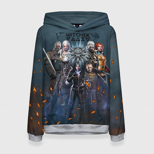 Женская толстовка Ведьмак герои / 3D-Меланж – фото 1