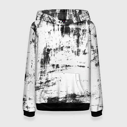 Женская толстовка Color black and white / 3D-Черный – фото 1