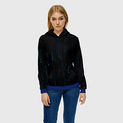 Толстовка-худи женская Color black blue, цвет: 3D-синий — фото 2