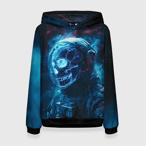 Женская толстовка Скелет американского космонавта / 3D-Черный – фото 1