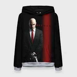 Толстовка-худи женская Агент Hitman, цвет: 3D-меланж
