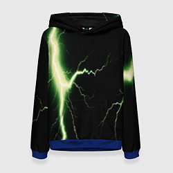 Толстовка-худи женская Lightning yellow текстура, цвет: 3D-синий