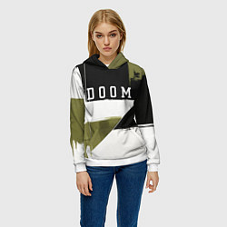 Толстовка-худи женская Doom The Dark Ages, цвет: 3D-белый — фото 2