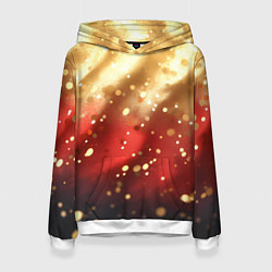 Толстовка-худи женская Волнистая текстура с блестками, цвет: 3D-белый