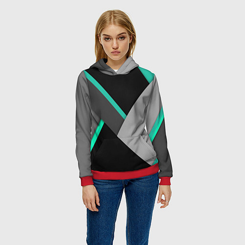 Женская толстовка Multicoloured / 3D-Красный – фото 3