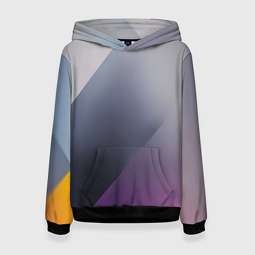 Женская толстовка Color grey with stripes / 3D-Черный – фото 1