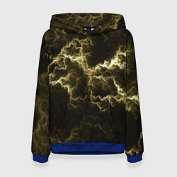 Толстовка-худи женская Lightning yellow, цвет: 3D-синий