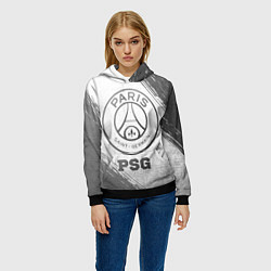 Толстовка-худи женская PSG - white gradient, цвет: 3D-черный — фото 2