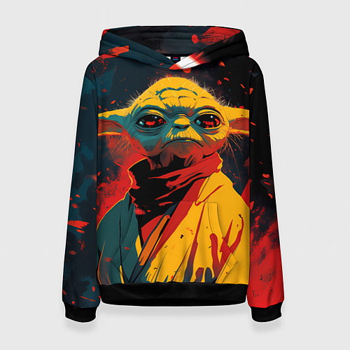 Женская толстовка Йода в желтом кимоно / 3D-Черный – фото 1