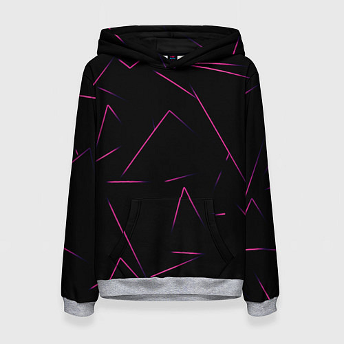 Женская толстовка Color pink line / 3D-Меланж – фото 1