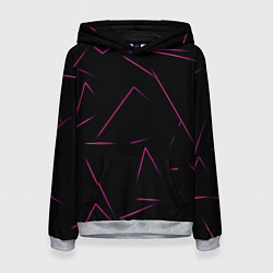 Толстовка-худи женская Color pink line, цвет: 3D-меланж