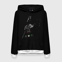Толстовка-худи женская Дарт вейдер ярость, цвет: 3D-белый