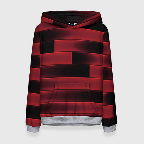 Женская толстовка Color red square / 3D-Меланж – фото 1