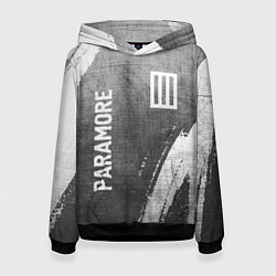 Толстовка-худи женская Paramore - grey gradient вертикально, цвет: 3D-черный