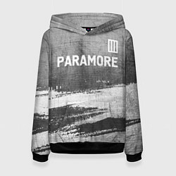 Толстовка-худи женская Paramore - grey gradient посередине, цвет: 3D-черный