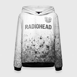 Толстовка-худи женская Radiohead - white gradient посередине, цвет: 3D-черный