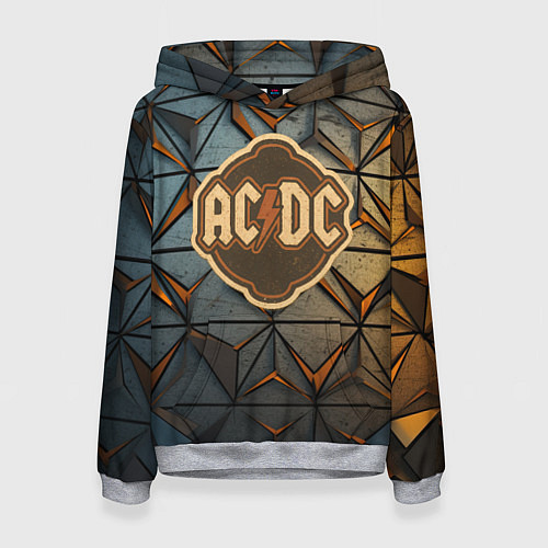 Женская толстовка ACDC винтажный логотип / 3D-Меланж – фото 1