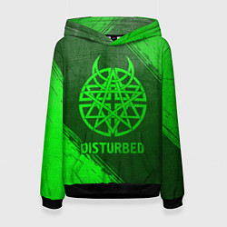Женская толстовка Disturbed - green gradient