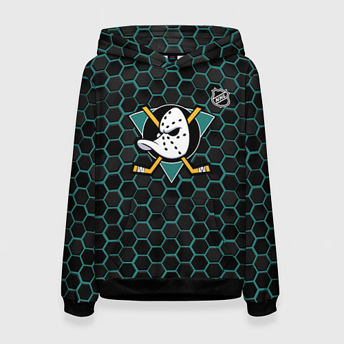 Женская толстовка Анахайм Дакс - черные соты / 3D-Черный – фото 1