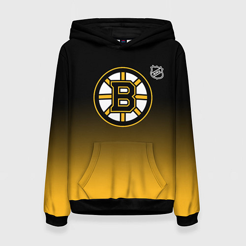 Женская толстовка Бостон Брюинз - градиент / 3D-Черный – фото 1