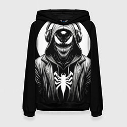 Толстовка-худи женская Venom black, цвет: 3D-черный