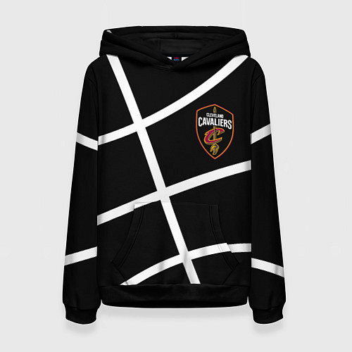 Женская толстовка Кливленд Кавальерс текстура мяча / 3D-Черный – фото 1