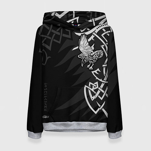 Женская толстовка Верные спутники Одина / 3D-Меланж – фото 1