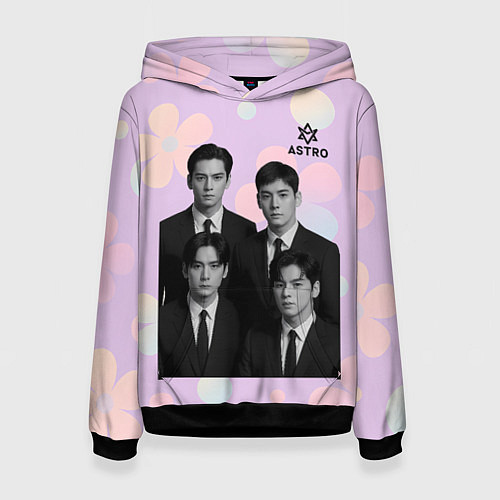 Женская толстовка Astro группа в черных пиджаках / 3D-Черный – фото 1