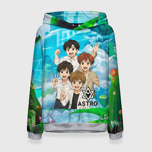 Женская толстовка Astro в аниме стиле / 3D-Меланж – фото 1