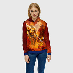 Толстовка-худи женская Кот примарх, цвет: 3D-синий — фото 2