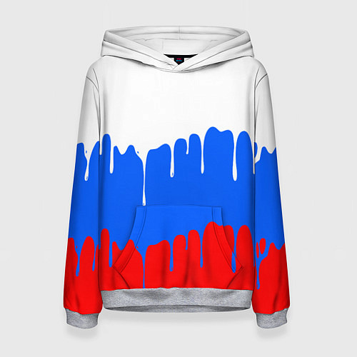 Женская толстовка Патриот - флаг / 3D-Меланж – фото 1