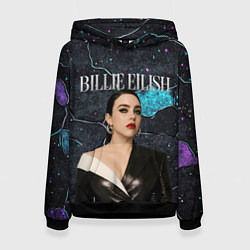 Толстовка-худи женская Билли Айлиш в деловом костюме, цвет: 3D-черный