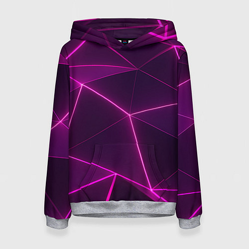 Женская толстовка Плиты с фиолетовыми гранями / 3D-Меланж – фото 1