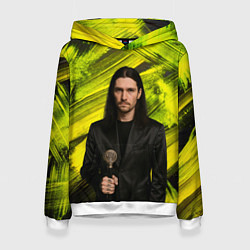 Толстовка-худи женская Bones держит трость, цвет: 3D-белый