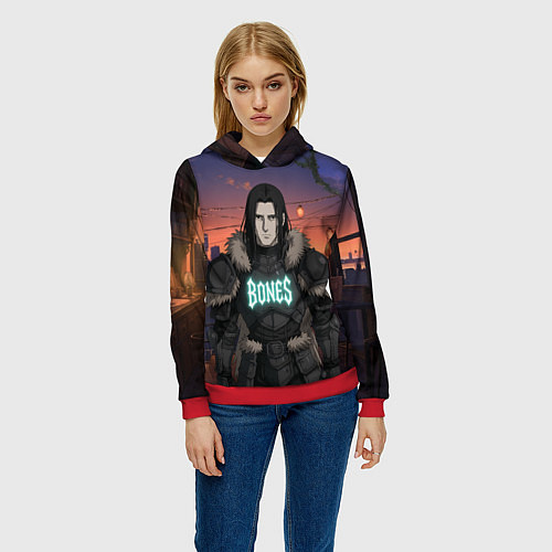 Женская толстовка Bones в аниме / 3D-Красный – фото 3